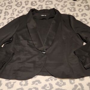 Shien Curve 3XL Cropped Single Button Women's Blazer